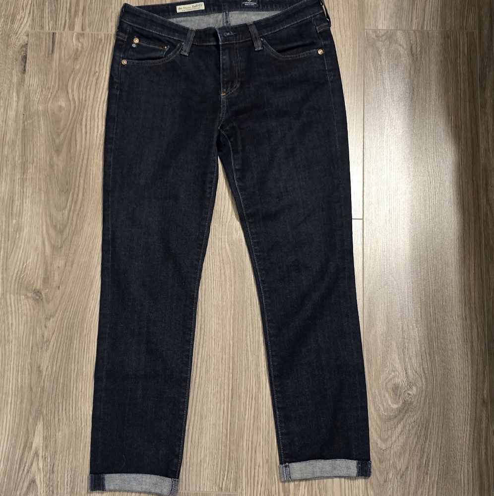 AG Adriano Goldschmied Midnight Blue Cropped Jeans Size 28. New